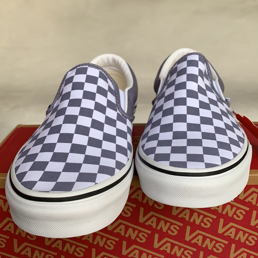 VANS CLASSIC SLIP ON CHECKERBOARD Blgrnt/TRWHT WMN - Picture 10 of 15